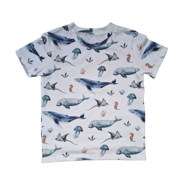 Zomershirt jongen zeedieren