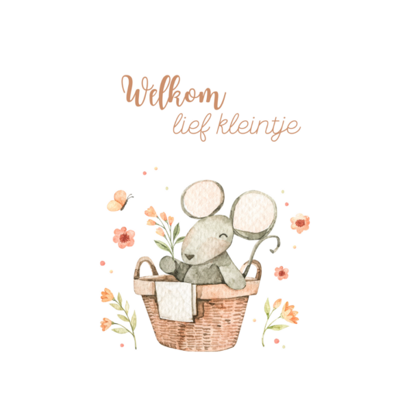 Kaart welkom lief kleintje