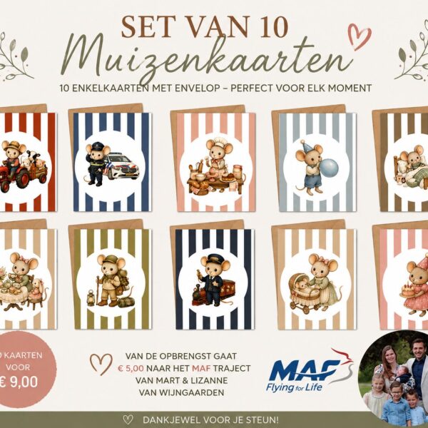 Muizenkaarten 10 stuks